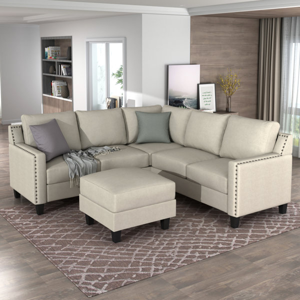 Latitude Run® 2 Piece Sectional Sofa, LShaped Sofa Couch, Living Room